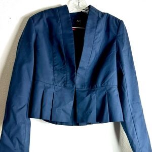 Allen Swartz ABS Platinum NWT Women's Navy Blue Jacket. Size Medium. Pleated
